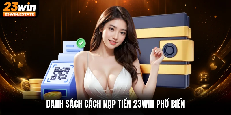 Danh sách cách nạp tiền 23win phổ biến